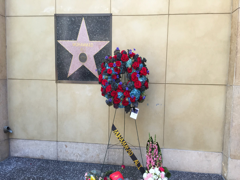 Muhammad Ali's star on the Hollywood Walk of Fame "floats like a butterfly" | Photo by @ArashMarkazi, Flickr