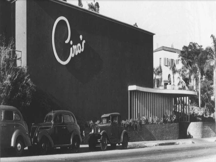Ciro's on the Sunset Strip circa 1940