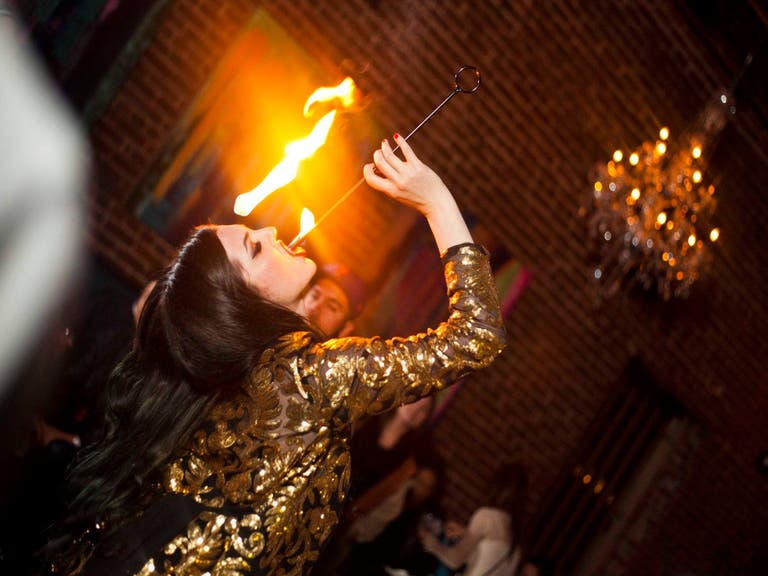 Fire Eater at Mama Lion in Koreatown