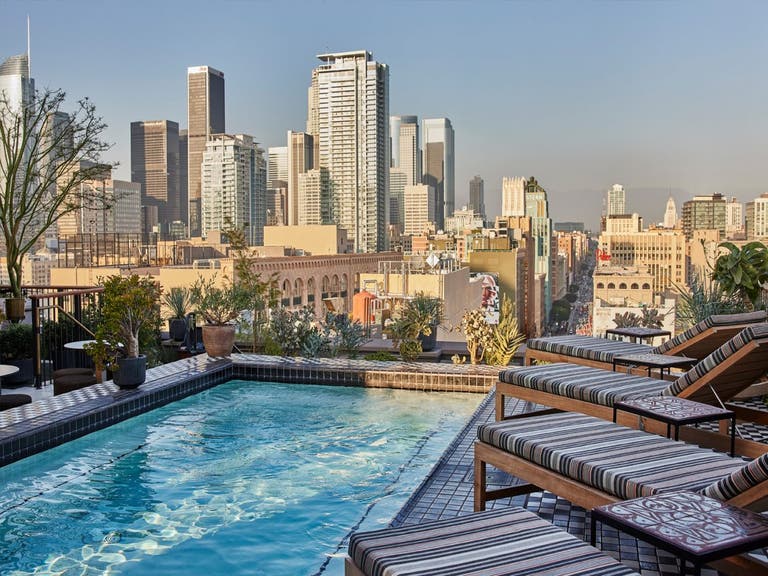 Pool and rooftop deck at Downtown L.A. Proper Hotel