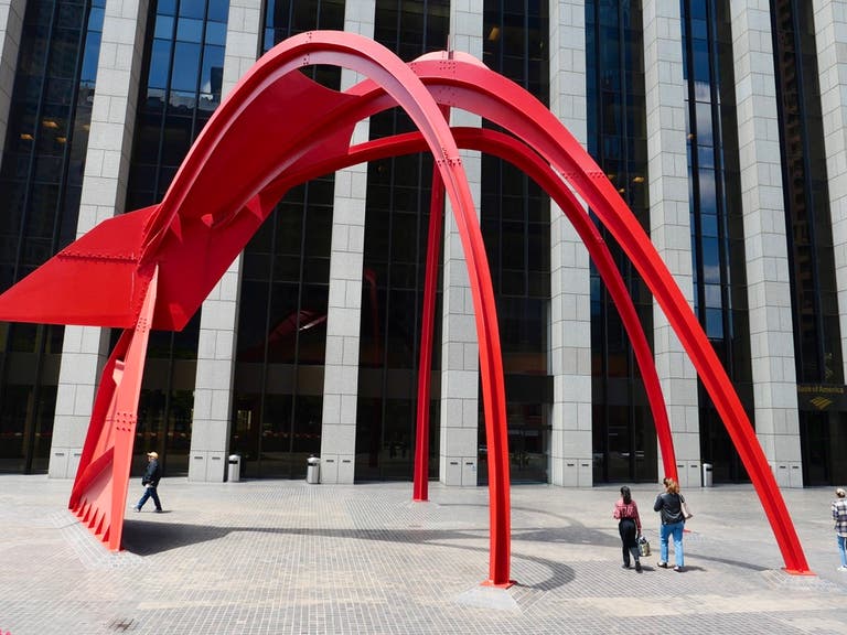 "Four Arches" sculpture by Alexander Calder at Bank of America Plaza in Downtown LA