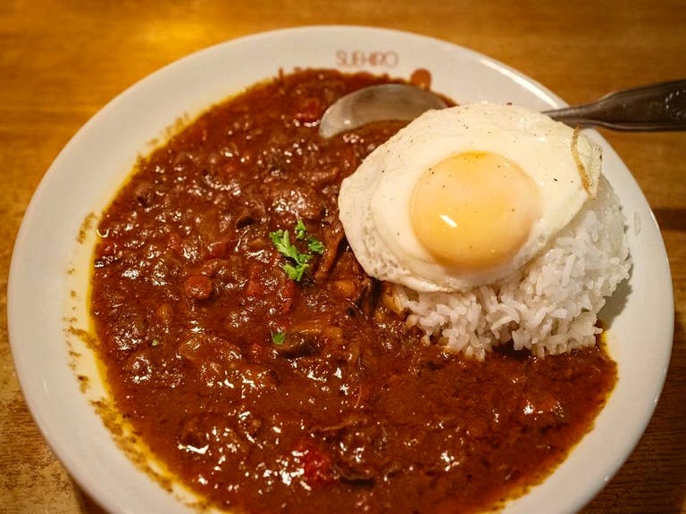 Hayashi Rice with egg at Suehiro Cafe in Little Tokyo