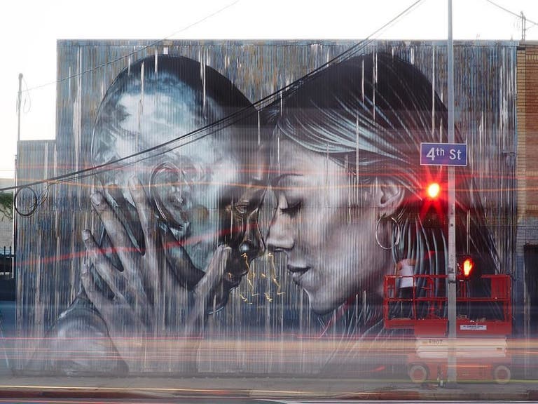 Arts District mural by Christina Angelina and Fanakapan | Instagram by @starfightera