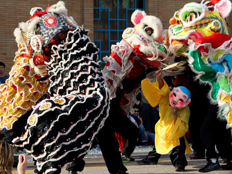 Dragons at the Golden Dragon Parade in Chinatown