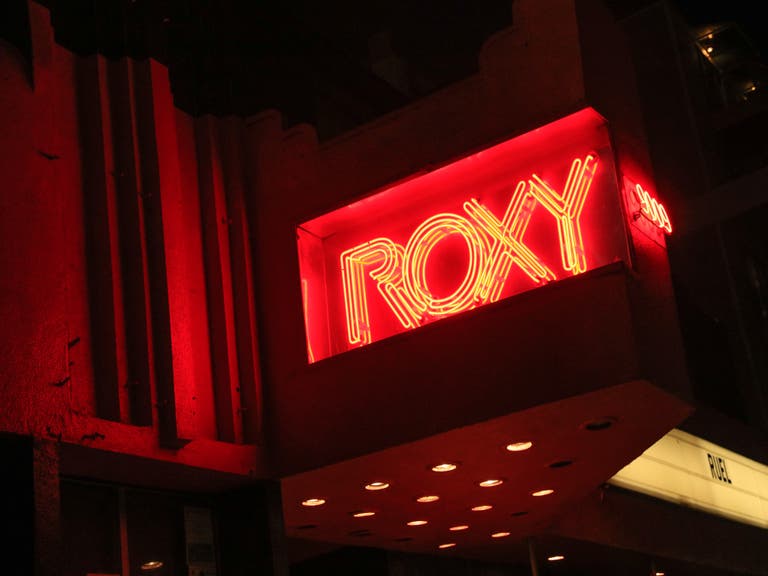 Neon sign at The Roxy