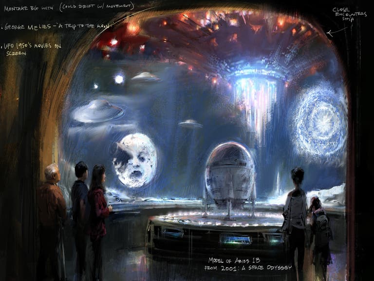 Where Dreams Are Made: A Journey Inside the Movies, concept illustration for “Imaginary World”