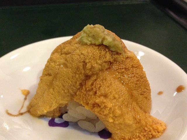 Uni sushi at Nozomi