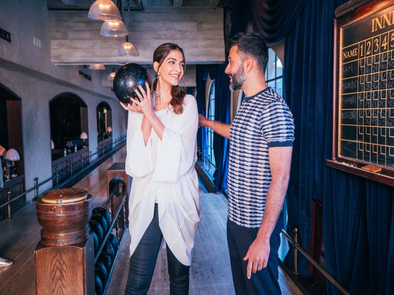 Sonam Kapoor and Anand Ahuja at The Spare Room