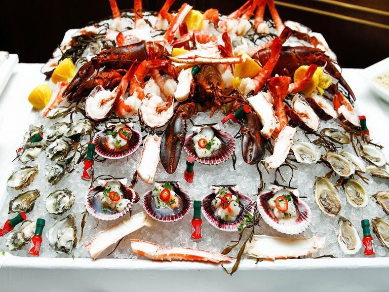 Iced Shellfish Display at Baltaire