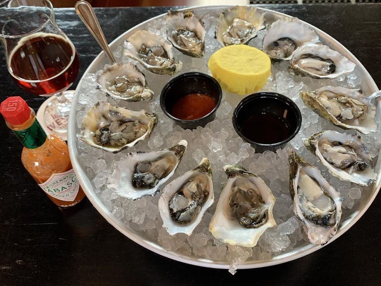 Dozen oysters at Imperial Western Beer Company in DTLA