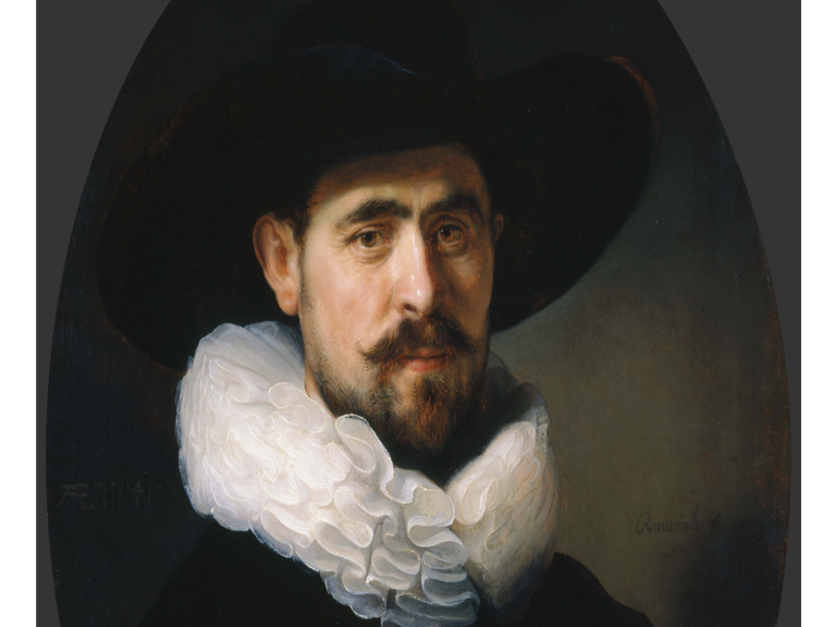 Rembrandt "Portrait of a Bearded Man in a Wide-Brimmed Hat" at the Norton Simon Museum