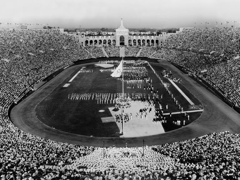 LA Coliseum 1932 Summer Olympics Opening Ceremony