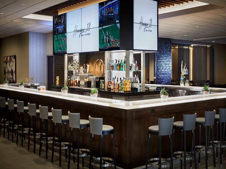Hangar 18 Bar + Kitchen at Los Angeles Airport Marriott