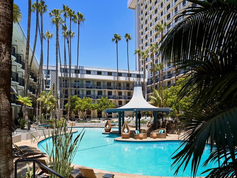 Outdoor pool at Los Angeles Airport Marriott