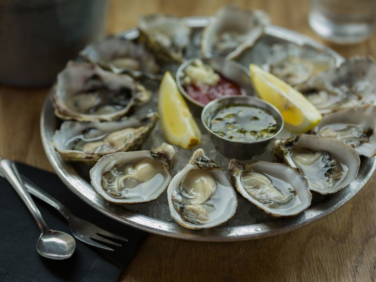 EMC Seafood & Raw Bar oyster plate