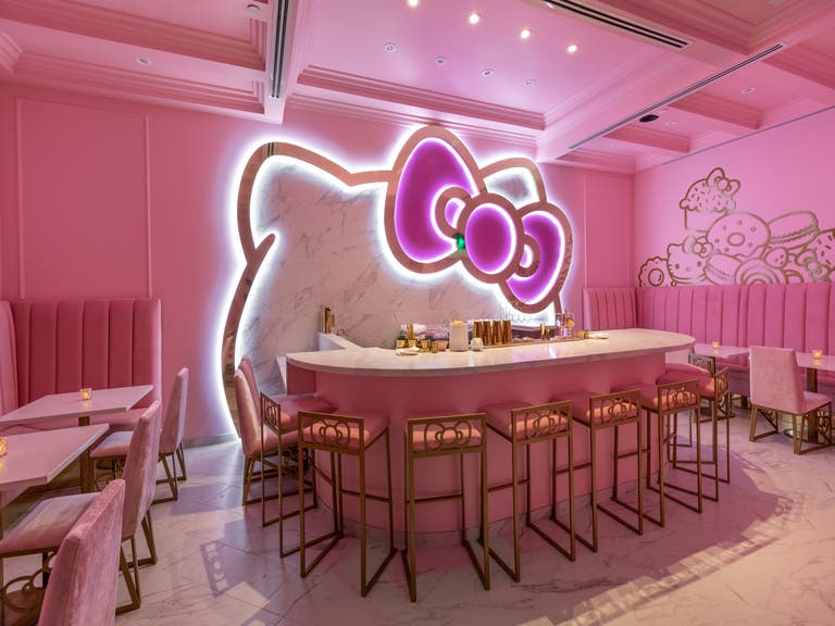 The Bow Room at Hello Kitty Grand Cafe in Irvine
