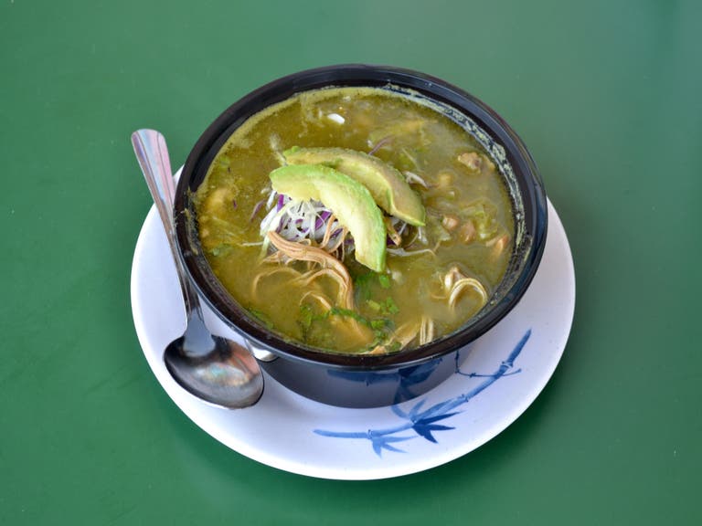 Pozole Verde at Pura Vida Mexican Food