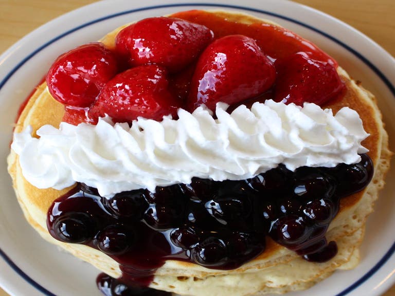 Red, White & Blueberry pancakes at IHOP for Veterans Day
