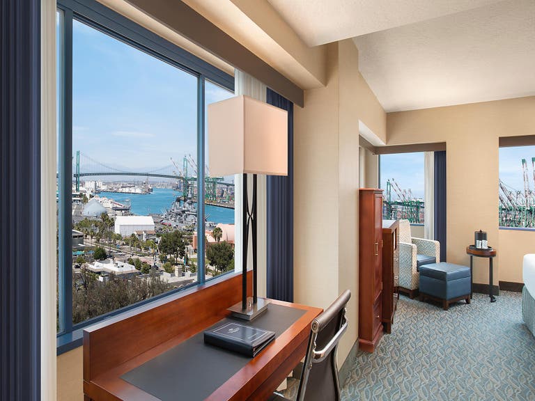 View of the LA Harbor from a King Suite at Crowne Plaza Los Angeles Harbor