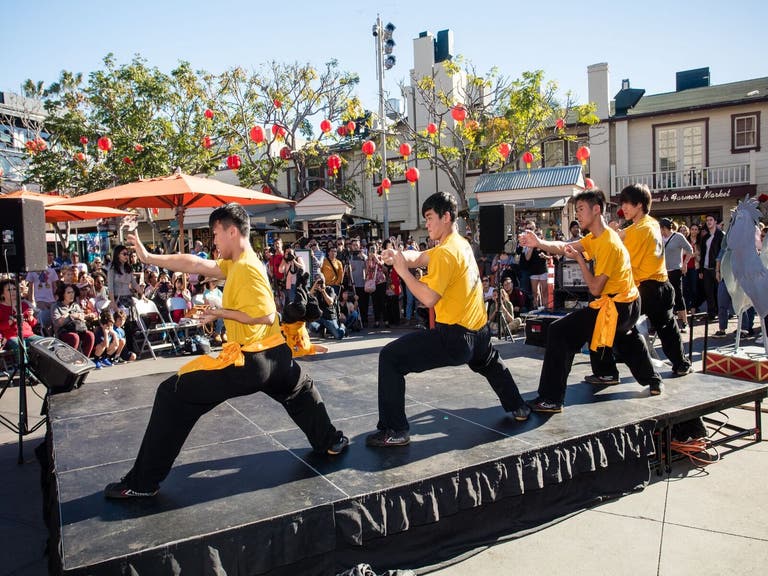 Martial arts demo during the Lunar New Year Celebration at The Original Farmers Market