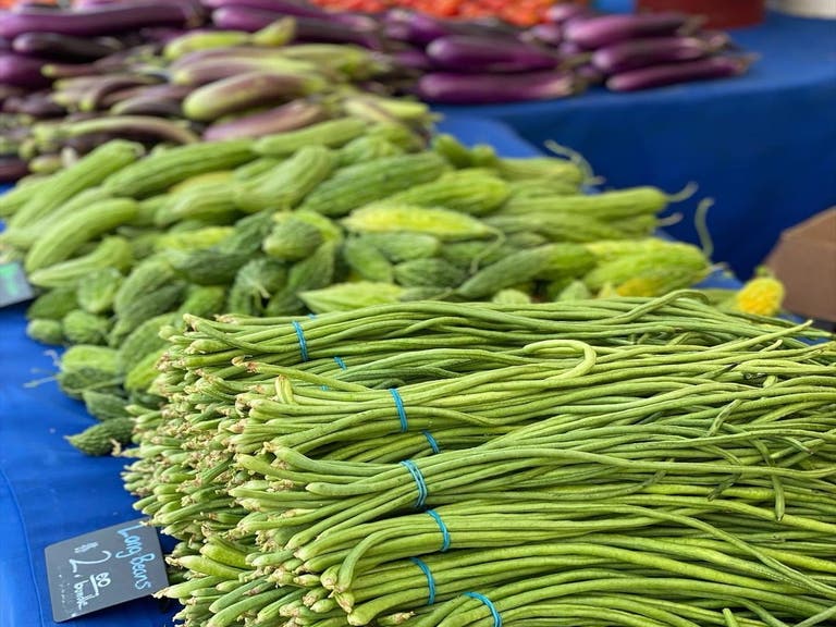 Chinese long beans from Ramones Family Farm at the Culver City Farmers' Market