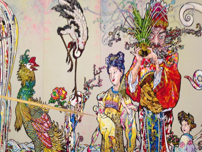 Takashi Murakami - "In the Land of the Dead, Stepping on the Tail of a Rainbow" (detail)