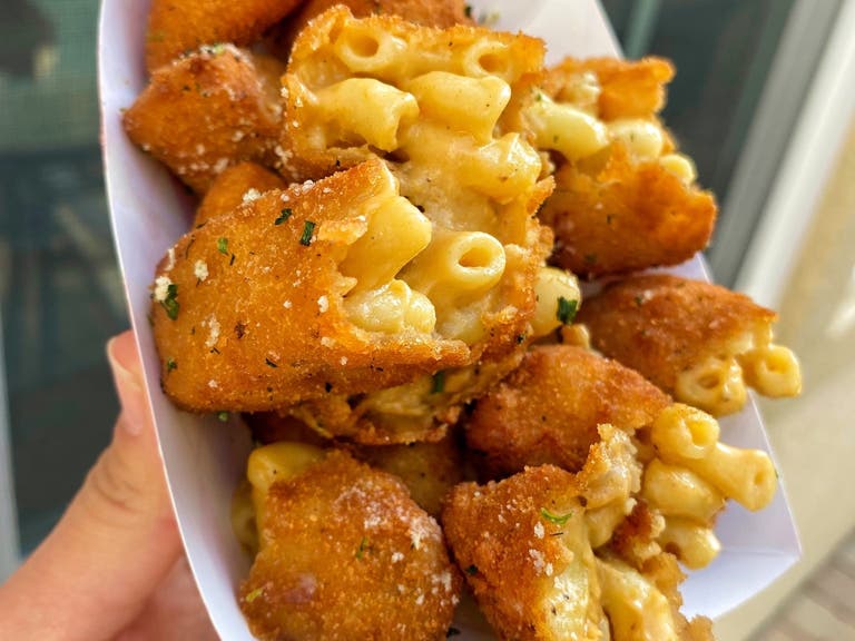 Mac & Cheese Bites from the Word of Mouth food truck
