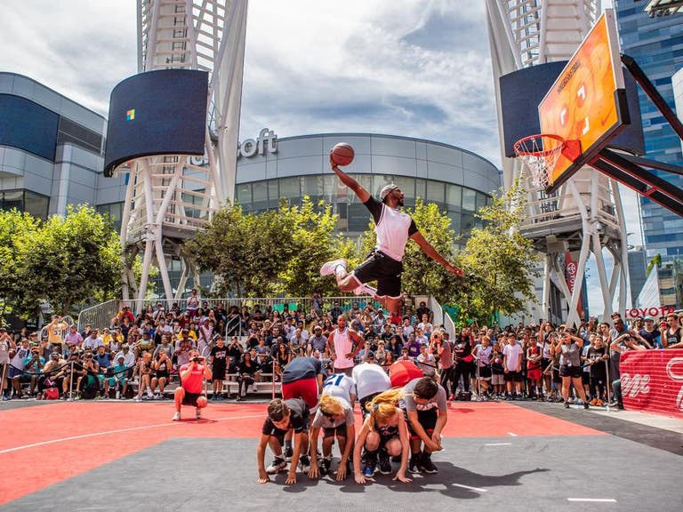 Dunk contest at the Nike 3ON3 Tournament