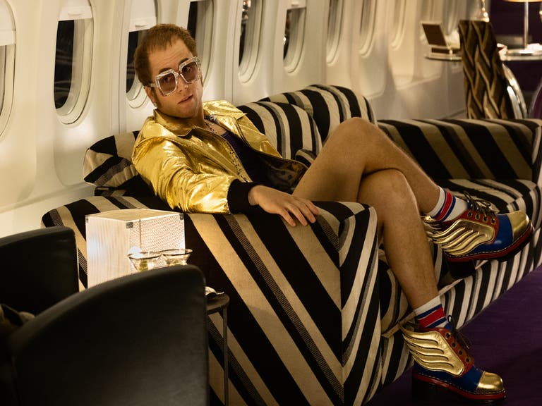 Taron Egerton as Elton John in "Rocketman"