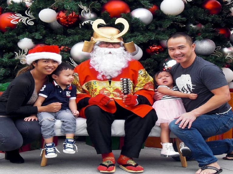 Shogun Santa at Japanese Village Plaza in Little Tokyo