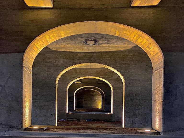 Arches under the Pacific Electric Railway – El Prado Bridge in Torrance
