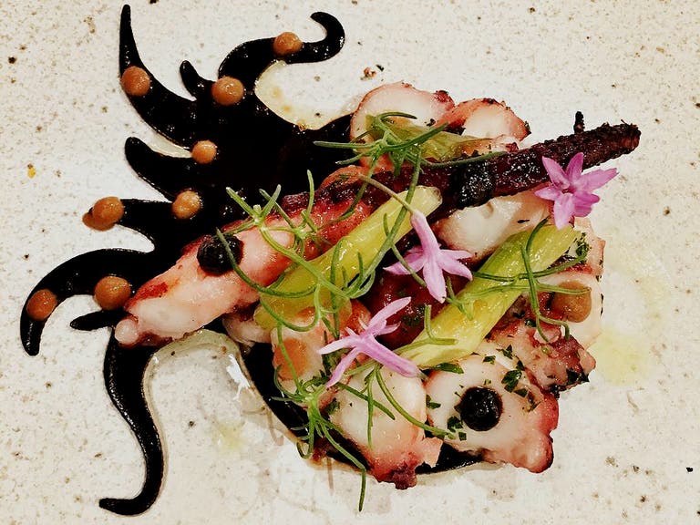 Grilled Spanish octopus at The Bazaar by José Andrés | Instagram by @kikimeng218