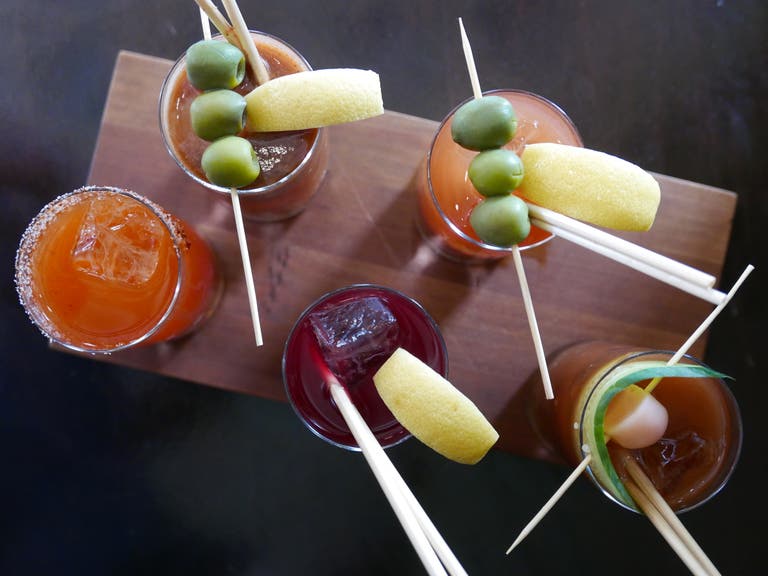 Bloody Mary flight at The NoMad Hotel Los Angeles