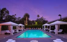 Luxe Sunset Boulevard pool at night