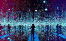 "Infinity Mirrored Room - The Souls of Millions of Light Years Away" by Yayoi Kusama at The Broad
